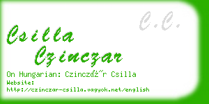 csilla czinczar business card